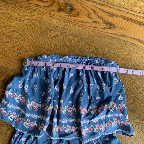 Japna‎ Bohemian Blue Floral Wide Leg Jumpsuit - Picture 6 of 14